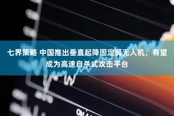 七界策略 中国推出垂直起降固定翼无人机，有望成为高速自杀式攻击平台
